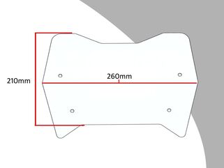 Powerbronze / パワーブロンズ アドベンチャー スポーツスクリーン YAMAHA TENERE 700 19-20 (210 MM) フレームレッド | 460-Y111-013