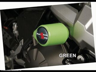 Powerbronze / パワーブロンズ バジェットクラッシュポストセット (クラッシュバー), グリーン YAMAHA YZF-R1, 02-03 | 513-Y113-011