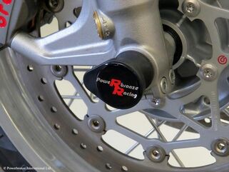 Powerbronze / パワーブロンズ フォークプロテクター ホワイト プラスチック TRIUMPH THRUXTON 1200, THRUXTON R, 16-19 | 518-T105-004