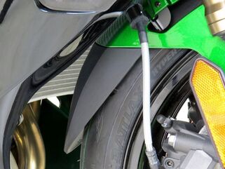 Powerbronze / パワーブロンズ マッドガードエクステンダー ブラック KAWASAKI H2 SX, 18-19,H2 SX SE, 18-19 | 650-K118-003