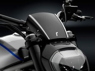 Rizoma / リゾマ  Billet Aluminium Headlight fairing with Adapter, Black Anodized | ZDM145B