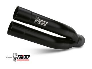 MIVV / ミヴマフラー Double Gun Black Stainless Steel Exhaust | K.052.SDGB
