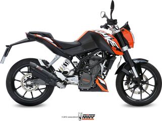 MIVV / ミヴSUONO スリップ オン ブラックステンレススチール for KTM 125 DUKE (2011 - 2016) | KT.009.L9