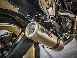 GPR / ジーピーアール Original For Ducati Scrambler 800 2015/16 Homologated Slip-On Catalized M3 Titanium Natural | D.118.CAT.M3.TN