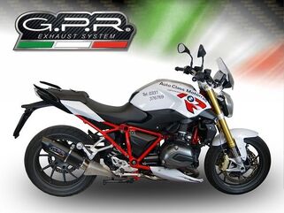 GPR / ジーピーアール Original For Bmw R 1200 R-Lc 2017/18 E4 Homologated スリッポンエキゾースト Furore Evo4 Nero | E4.BMW.96.FNE4