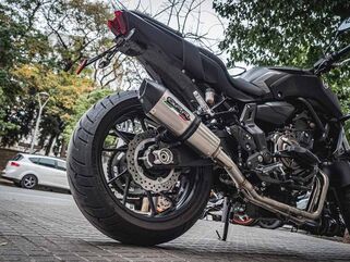 GPR / ジーピーアール Original For Yamaha Mt-07 2017/20 E4 Homologated Full Exhaust Catalized Gp Evo4 Titanium | E4.Y.190.CAT.GPAN.TO