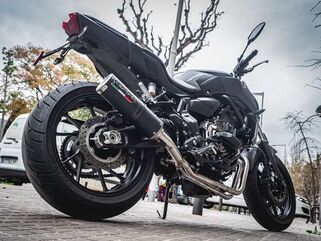 GPR / ジーピーアール Original For Yamaha Xsr 700 2016/20 E4 Homologated Full Exhaust Catalized M3 Black Titanium | E4.Y.191.CAT.M3.BT
