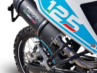 GPR / ジーピーアール Original For Um Motorcycles Dsr Sm - Ex 125 2018/20 E4 Homologated スリッポンエキゾースト Catalized Furore Evo4 Nero | UM.2.CAT.FUNE