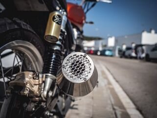 GPR / ジーピーアール Exhaust System Honda Africa Twin 650 Rd03 1988/89Universal Homologated silencer without link pipeUltracone Inox Cafè Racer | CAFE.27.ULTRA