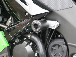 GSGモトテクニック クラッシュパッドセット マウンティングプレート ブラックアノダイズド Kawasaki ZX-10R (2008-2010) | 8544075-K41-SH