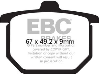 EBCブレーキ UK製 セミ-シンタリング Vパッド リア右側用 | FA031V