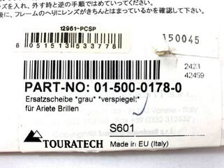 TOURATECH / ツアラテック Replacement lens "grey" for Googles Ariete | 01-500-0178-0