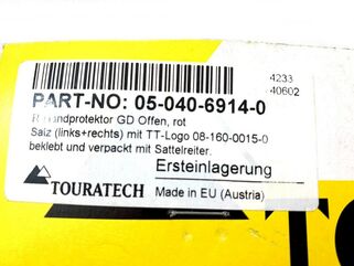 TOURATECH / ツアラテック R-hand protector GD Open  red set (left+right) with TT logo 08-0160-0015-0 sticked and packed with saddle rider