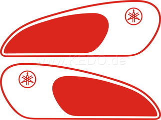Kedo Classic Fuel Tank Decal, red, Left / Right complete | 22666R