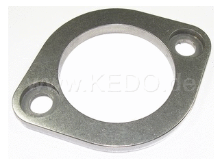 Kedo HD Header Pipe Flange, 1 piece, 6mm stainless steel, 46mm diameter, 9mm bore for bolts, distance 64mm | 30224