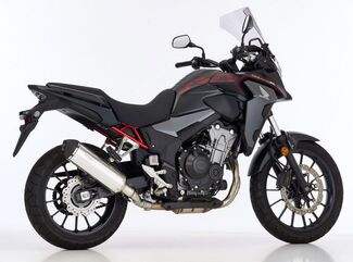 SHARK / シャークマフラー DSX-5 slip on exhaust (2-1), Silver, Elliptical | 840457