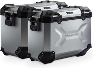 SW-MOTECH TRAX ADV aluminium case system Silver. 37/45 l. Moto Guzzi V85 TT (19-). | KFT.17.925.70000/S