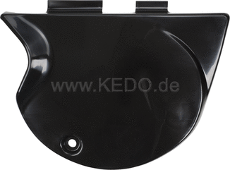 Kedo Replica Side Cover, Black, RH, shape like TT500, THEREFORE suitable for exhaust WITHOUT expansion chamber ONLY (without Decal) | 29306