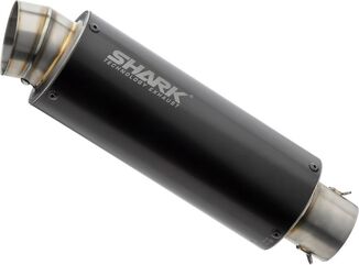 SHARK / シャークマフラー SRC 4 slip on exhaust (2-1), Black, Round | 845103