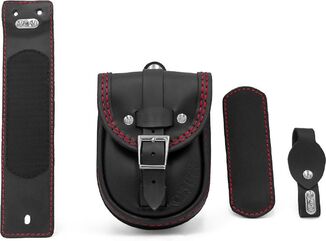 Ends Cuoio / エンズクオイオ バッグ 2018-new Sport Glide（スポーツグライド） スマートタンクバッグ - ブラックレザー - レッドステッチ | SBSG18.N.CTR