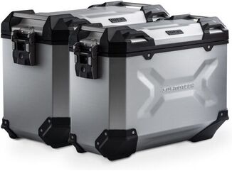 SW Motech TRAX ADV aluminium case system. Silver. 45/37L. Tiger 1200 Rally Pro/GT/GT Pro. | KFT.11.905.70001/S