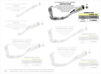 ARROW / アロー KAWASAKI ZX-10RR COMPETITION フルシステム DIA.65 + DBキラー + カーボン エンドキャップ | 71167CKZ
