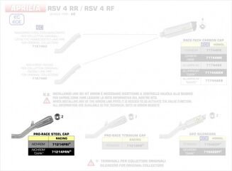 ARROW / アロー APRILIA RSV4 RF '17/18 ニクロム PRO-RACE サイレンサー ウェルデッドリンクパイプ付 オリジナルコレクター用 | 71214PRI