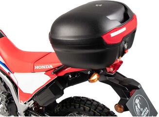 Hepco & Becker トップケース - セット ジャーニー トップケース 40 ブラック インクルード キャリア フォー Honda CRF 300 Rally (2021-) | 6509535 01 01-089 bl