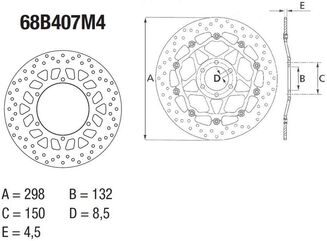 BREMBO / ブレンボ ORO (オーロ) ブレーキディスク ラウンドフィックス | 68B407M4