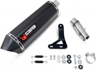 Scorpion Mufflers Serket Parallel Slip-on Black Ceramic Coated Sleeve. Fits with panniers | RTR92BCER