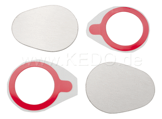 Kedo Stainless Steel Covers / dummy caps for original turn signal mounting in the headlight bracket, 1 pair, including adhesive pads. | 40251