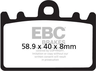 EBCブレーキ USA製 ダブルHシリーズ シンタリング ブレーキパッド フロント左側用 | FA180HH