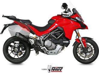 MIVV / ミヴ SPORT DELTA RACE SLIP-ON Muffler BLACK STAINLESS STEEL for DUCATI MULTISTRADA 1260 2018 NOT approved | D.033.SDRB