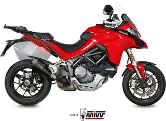 MIVV / ミヴ SPORT DELTA RACE SLIP-ON Muffler BLACK STAINLESS STEEL for DUCATI MULTISTRADA 1260 2018 ECE approved (Euro3/Euro4) | D.034.LDRB