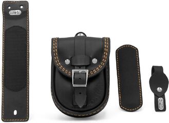 Ends Cuoio / エンズクオイオ バッグ 2018-new Sport Glide（スポーツグライド） スマートタンクバッグ - ブラックレザー - オークル（黄土色）ステッチ | SBSG18.N.CTOC