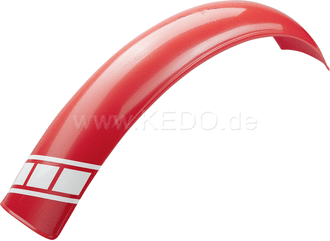 Kedo Trial Front Wheel Fender style engine, red colored, dim. approx .: 740mm long, 100mm wide, max. 135mm radian measure, incl. SpeedBlock decal | 30077R