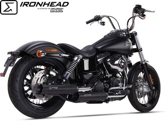 IXIL / イクシル Slip On Exhaust (Lower Muffler) - Ironhead Round Black | HD 1006 SB