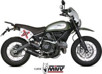 MIVV / ミヴマフラー SPORT SLIP-ON Muffler GPpro STEEL BLACK WITH CATALYZER CONVERTING KIT For DUCATI SCRAMBL | D.035.LXBP