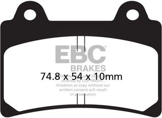 EBCブレーキ USA製 ダブルHシリーズ シンタリング ブレーキパッド フロント左側用 | FA123HH