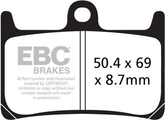 EBCブレーキ USA製 EPFA シリーズ エクストリーム Pro シンタリング ブレーキパッド フロント左側用 | EPFA380HH
