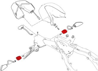 CNC Racing / シーエヌシーレーシング Turn Indicator - Mounting adapters license plate holder, Black | IDA50B