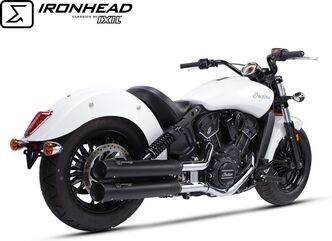 IXIL / イクシル Slip On Exhaust (Lower Muffler) - Ironhead Round Black | HI 2002 SB