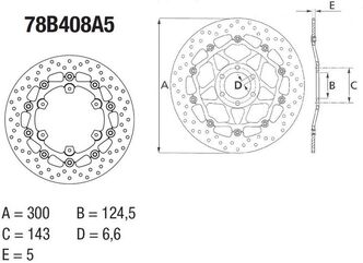 BREMBO / ブレンボ ORO (オーロ) ブレーキディスク ラウンドフローティング | 78B408A5