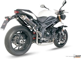 MIVV / ミヴ -SPORT GP- スリップオン カーボン 2本出し for TRIUMPH SPEED TRIPLE (11-) | AT.012.L2S