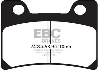 EBCブレーキ USA製 ダブルHシリーズ シンタリング ブレーキパッド フロント左側用 | FA182HH