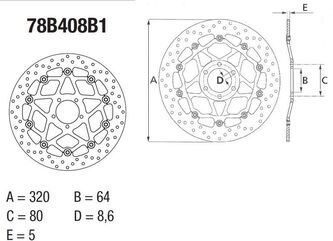 BREMBO / ブレンボ ORO (オーロ) ブレーキディスク ラウンドフローティング | 78B408B1