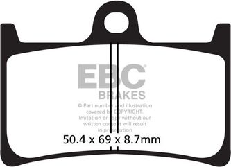 EBCブレーキ USA製 EPFA シリーズ エクストリーム Pro シンタリング ブレーキパッド フロント左側用 | EPFA252HH