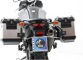 ヘプコ＆ベッカー サイドキャリア カットアウト ステンレス Xplorer カットアウト サイドボックス付 Suzuki V-Strom