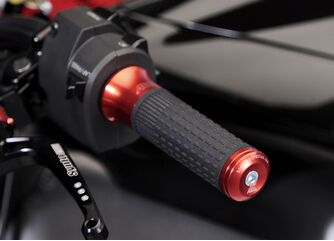 ABM / エービーエム shortCap handlebar weights, カラー: レッド | 100352-F17