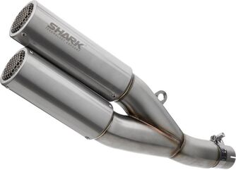 SHARK / シャークマフラー Track Raw slip on exhaust (4-1) ,silver | 850300
